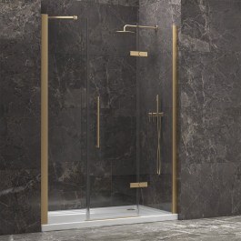Wall-to-Wall Opening Shower Cabin Tinos 600 TINO600180 8mm Clear-Gold Karag CLEAR-GOLD