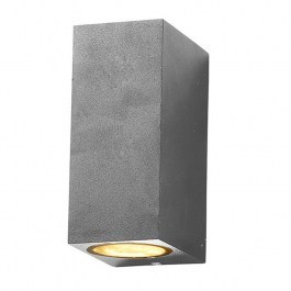 Wall Light - Spot MTN-74421 2xGU10 Square IP54 6,8x9,2x15cm Grey Metanor GREY