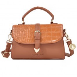 Τσάντα Χιαστί/Χειρός Γυναικεία 514-55 23x7x15cm Brown Pierre Loues BROWN