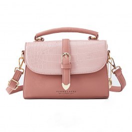 Τσάντα Χιαστί/Χειρός Γυναικεία 514-55 23x7x15cm Pink Pierre Loues PINK