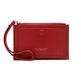 Women's Card Holder 19-55 14,5x1,5x9cm Red Pierre Loues RED
