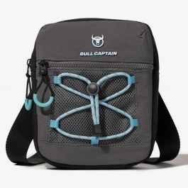 Τσαντάκι Ώμου Υφασμάτινο 2,5Lt DJB 0108 22x6x16cm Grey-Blue Bull Captain BLACK-GREY