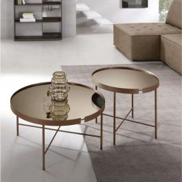 Coffee Table Chris D80x38cm Bronze-Copper Capodarte BRONZE