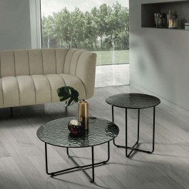 Coffee Table Jon D45x45cm Smoke-Black Capodarte SMOKE