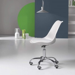 Καρέκλα Γραφείου Cara CARABIANCO 49x47x82/96cm White Ikone Casa WHITE