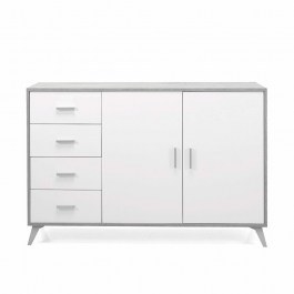 Μπουφές Ariel ARIEL.CM/BF 158x42x92cm White-Concrete Ikone Casa CONCRETE-WHITE