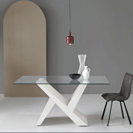 Table Pacific PACIFIC/B.CO-TR 180x90x78cm White-Clear Ikone Casa WHITE-CLEAR