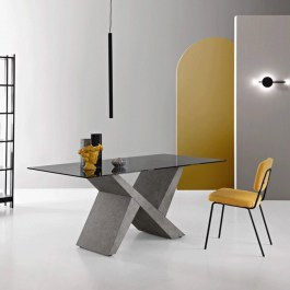 Table Pacific PACIFIC/CM-FM 180x90x78cm Cement-Smoke Ikone Casa CEMENT-SMOKE