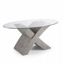 Τραπέζι Σαλονιού Tito TITO/CEMENTO 110x59x45cm Concrete Ikone Casa