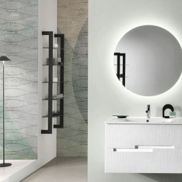 Ραφιέρα Τοίχου - Σκάλα Step STEPNERO 54x22x140cm Black Bluelife BLACK