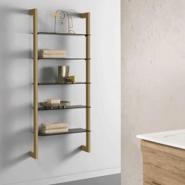 Ραφιέρα Τοίχου - Σκάλα Step STEPORODES 54x22x140cm Gold Bluelife GOLD