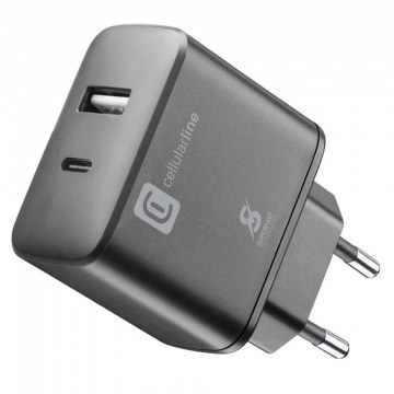Quick Charge Charger Power Delivery For Samsung 420047 25W Black Cellular Line