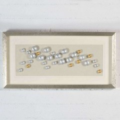 Πίνακας Βότσαλα 5700-5 40x80cm Silver-Gold Supergreens