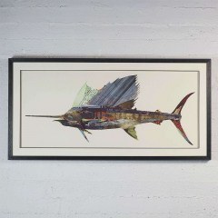 Πίνακας Κολάζ Ξιφίας 7500-5 130x65cm Multi Supergreens