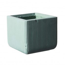 Κασπώ Πήλινο Τετράγωνο Stripe L C-2050-8 37x37x33cm Mint Supergreens MINT