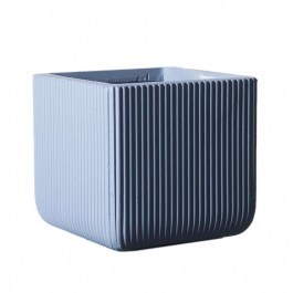 Κασπώ Πήλινο Τετράγωνο Stripe S A-1050-8 24x24x23cm Blue Supergreens BLUE
