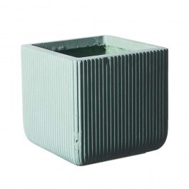 Κασπώ Πήλινο Τετράγωνο Stripe S A-2050-8 24x24x23cm Mint Supergreens MINT