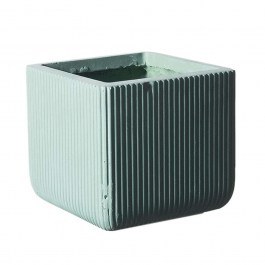 Κασπώ Πήλινο Τετράγωνο Stripe XL D-2050-8 44x44x38cm Mint Supergreens MINT