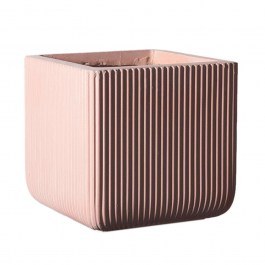 Κασπώ Πήλινο Τετράγωνο Stripe XL D-3050-8 44x44x38cm Somon Supergreens SOMON