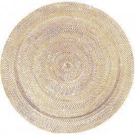 Δίσκος Σερβιρίσματος Ρατάν 2130-2 Φ70cm White Supergreens WHITE