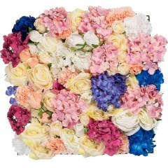 Τεχνητή Φυλλωσιά Ορτανσία Με Τριαντάφυλλο 5590-7 50x50cm Multi Supergreens