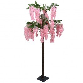 Artificial Wisteria Tree 7380-6 160cm Pink Supergreens PINK