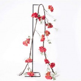 Artificial Garland Hydrangea 3161-7 300cm Red Supergreens RED