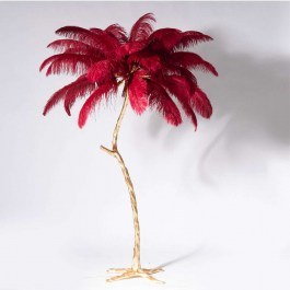 Φωτιστικό Επιδαπέδιο Ostrich 6820-3 120x120x170cm 5xE12 Bordo-Gold Supergreens GOLD-BORDO