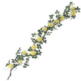 Τεχνητή Γιρλάντα Τριαντάφυλλο Garden 4881-7 240cm Yellow Supergreens YELLOW