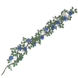 Τεχνητή Γιρλάντα Τριαντάφυλλο Garden 2881-7 240cm Blue Supergreens BLUE