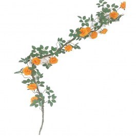 Τεχνητή Γιρλάντα Τριαντάφυλλο Garden 9781-7 240cm Orange Supergreens ORANGE