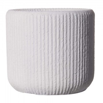 Κασπώ Πήλινο Stripe A-0270-8 27x27x25cm White Supergreens