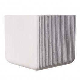 Plant Pot Clay Stripe A-5170-8 23x23x22cm White Supergreens WHITE