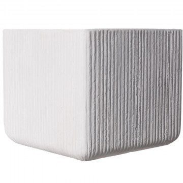 Square Clay Pot  Stripe  D-5170-8 XL 44x44x38cm White Supergreens
