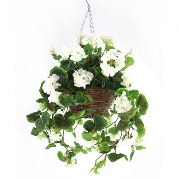 Τεχνητό Κρεμαστό Φυτό Γεράνι 7981-7 70cm White Supergreens