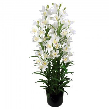 Τεχνητό Φυτό Ορχιδέα Cymbidium Orchid 2401-6 125cm White Supergreens