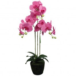 Τεχνητό Φυτό Ορχιδέα Phalaenopsis 9301-6 Ροζ 80cm Pink Supergreens PINK