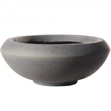 Oval Clay Pot "Bastion" D-5270-8 XL 72x72x29cm Grey Supergreens