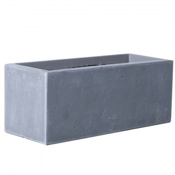 Rectangular Clay Pot "Moody" A-6070-8 S 50x50x20cm Grey Supergreens
