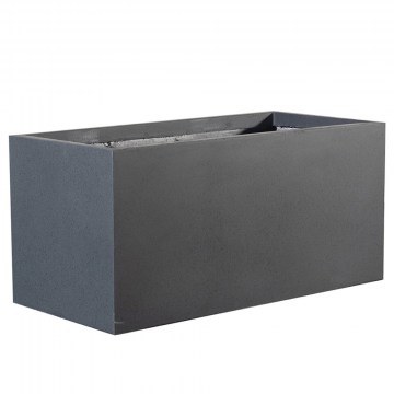Γλάστρα Πήλινη Ορθογώνια Solid C-2170-8 L 80x37x37cm Black Supergreens