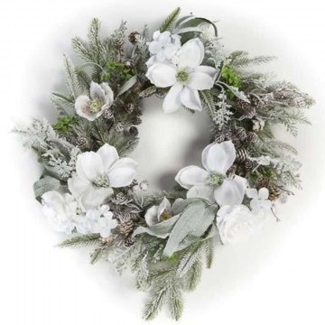 Τεχνητό Στεφάνι Σύνθεση 0220-7 Φ60cm White Supergreens