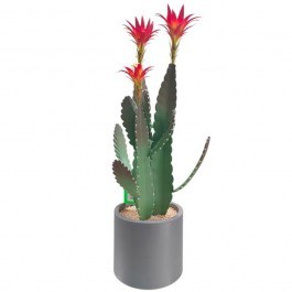Τεχνητός Κάκτος Flora Spike 7031-6 30x30x80cm Green-Fuchsia Supergreens GREEN-FUCHSIA