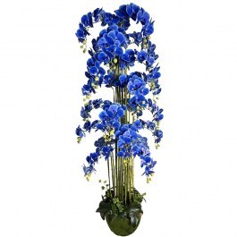 Τεχνητό Φυτό Ορχιδέα Phalaenopsis Με Moss 9621-6 180cm Blue Supergreens BLUE