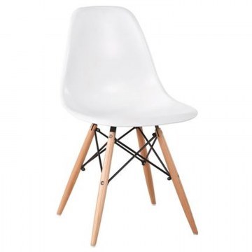 Καρέκλα Art Wood ΕΜ123,1W White 46x52x82cm Σετ 4τμχ