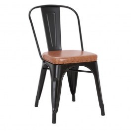 Chair - Relix Metal E5191R,14M Black Matte/Pu Camel BLACK MAT