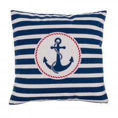 Decorative Pillow Anchor (With Filling) 830432 40x40cm White-Blue