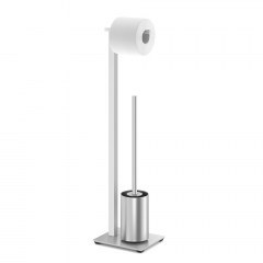 Χαρτοθήκη Δαπέδου Με Πιγκάλ Carvo 40488 15x18x71,8cm White-Inox Zack