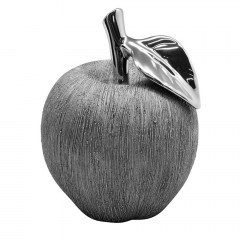 Decorative Apple Vulcanos 47197 10x11,5cm Silver