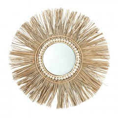 Wall Mirror Boho 47338 55cm Ecru