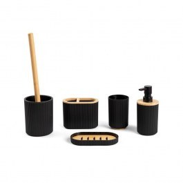 Σετ Μπάνιου Loreto 238709 747151 (Σετ 5τμχ) Black Homla BLACK